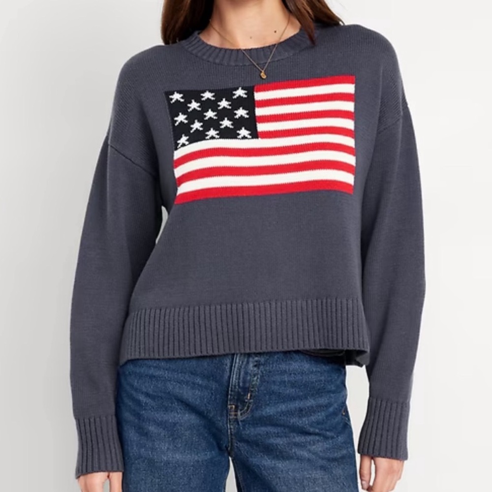 Women's Gray Flag Sweater